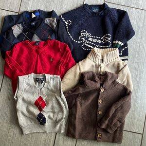 Bundle of Sweaters Gap Bowen and Wright H&M plus an adorable Cherokee Vest